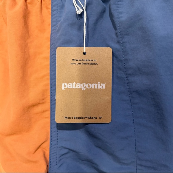 Patagonia Baggies Shorts 5" – Men’s Large – Utility Blue – Peace Patch – NWT - Picture 3 of 5